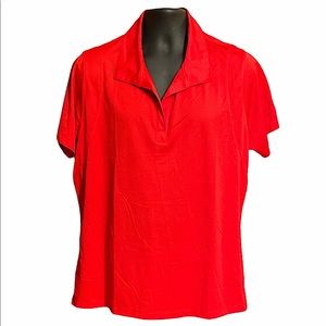 NWOT - Sport-Tek ladies red polo shirt.